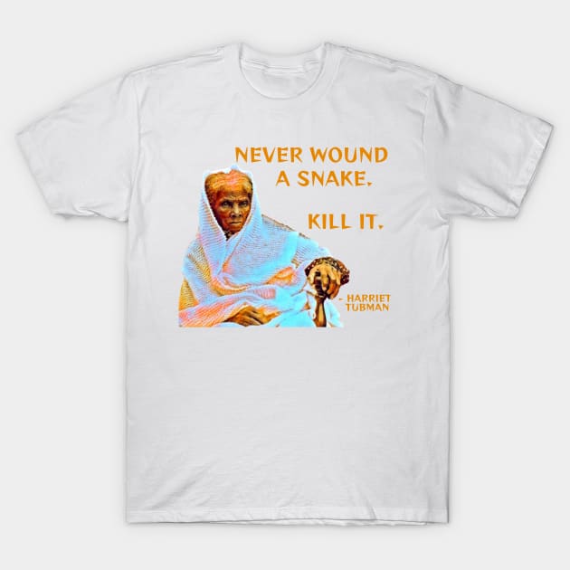 Harriet Tubman - Never Wound A Snake Kill It T-Shirt by Courage Today Designs